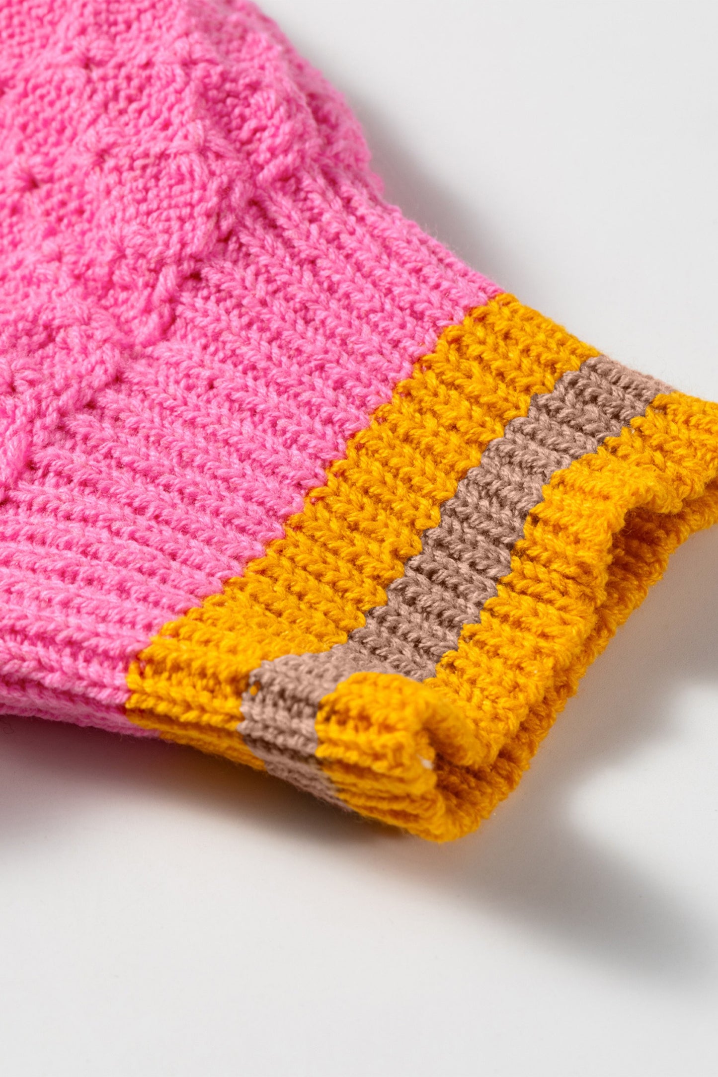 Pink stripe Colorblock Sweater