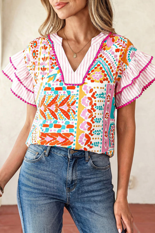 Rose Boho Top