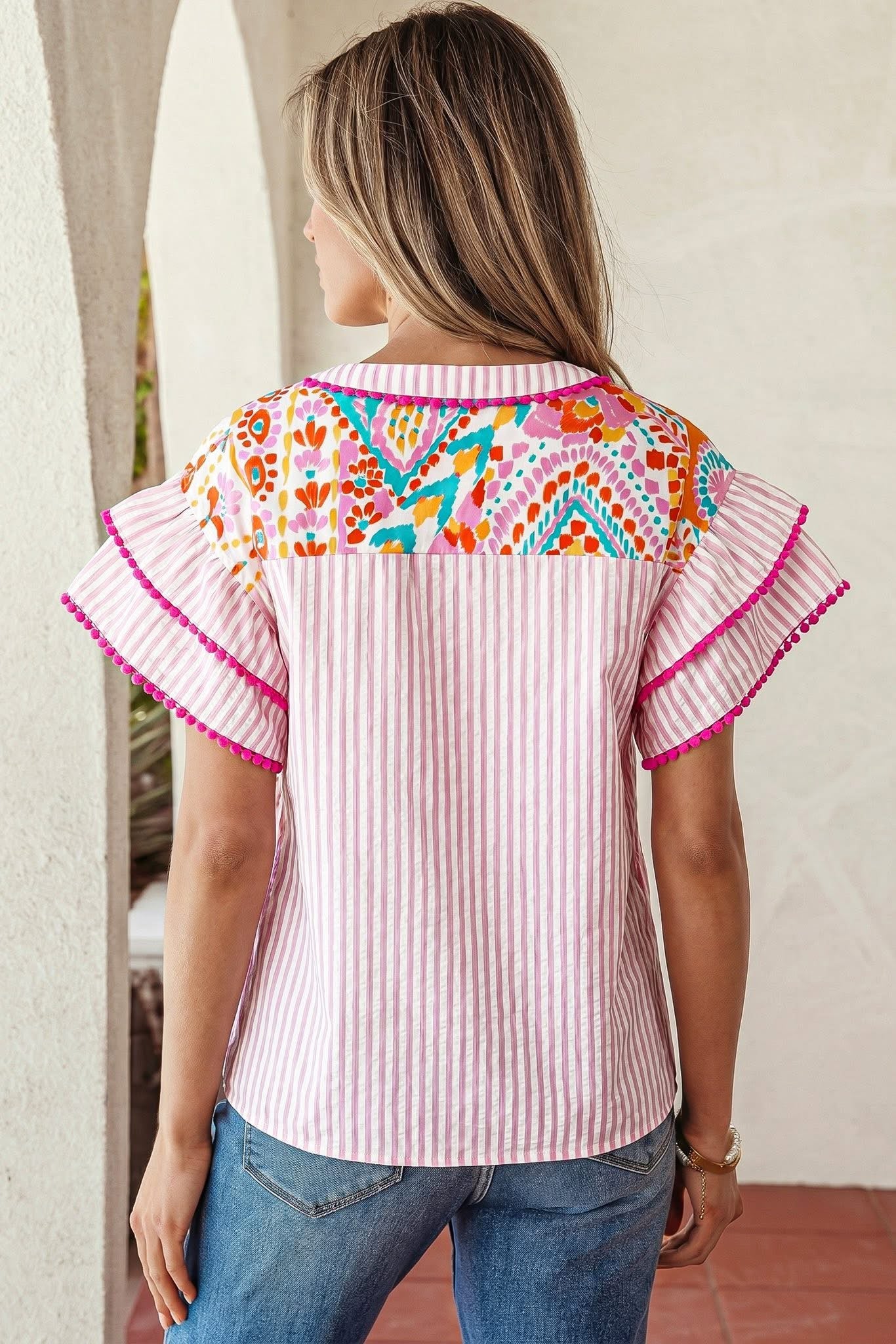 Rose Boho Top