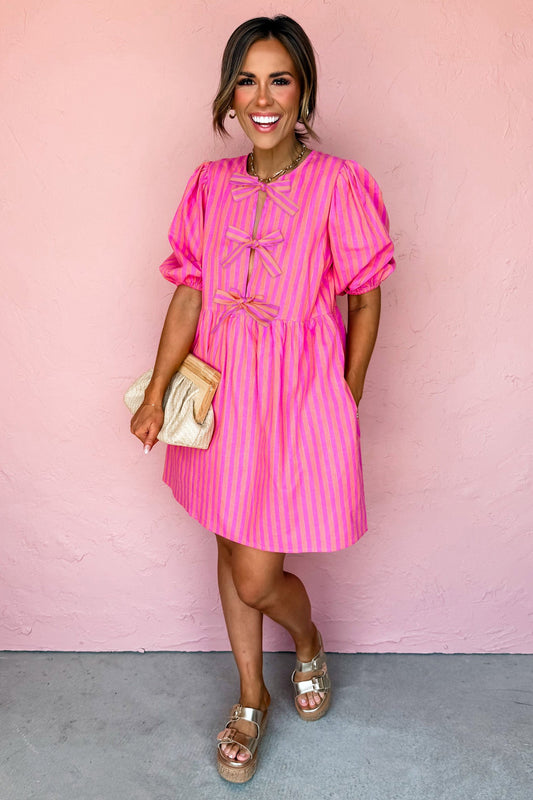 Rose Stripe Dress