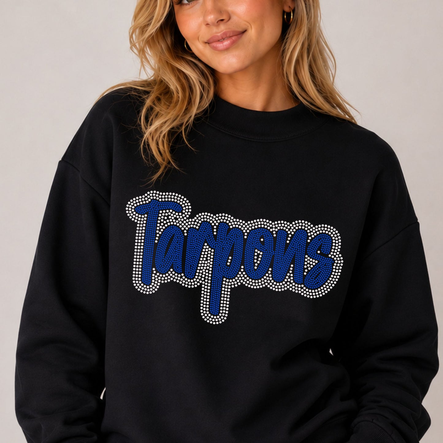 Cursive Mascot Spangle Crewneck