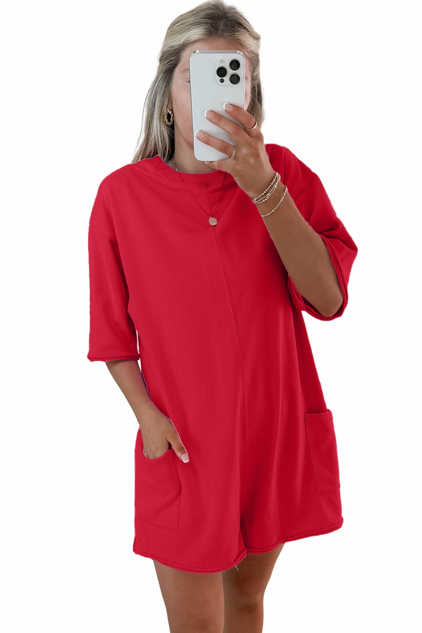 Pocket loose Romper
