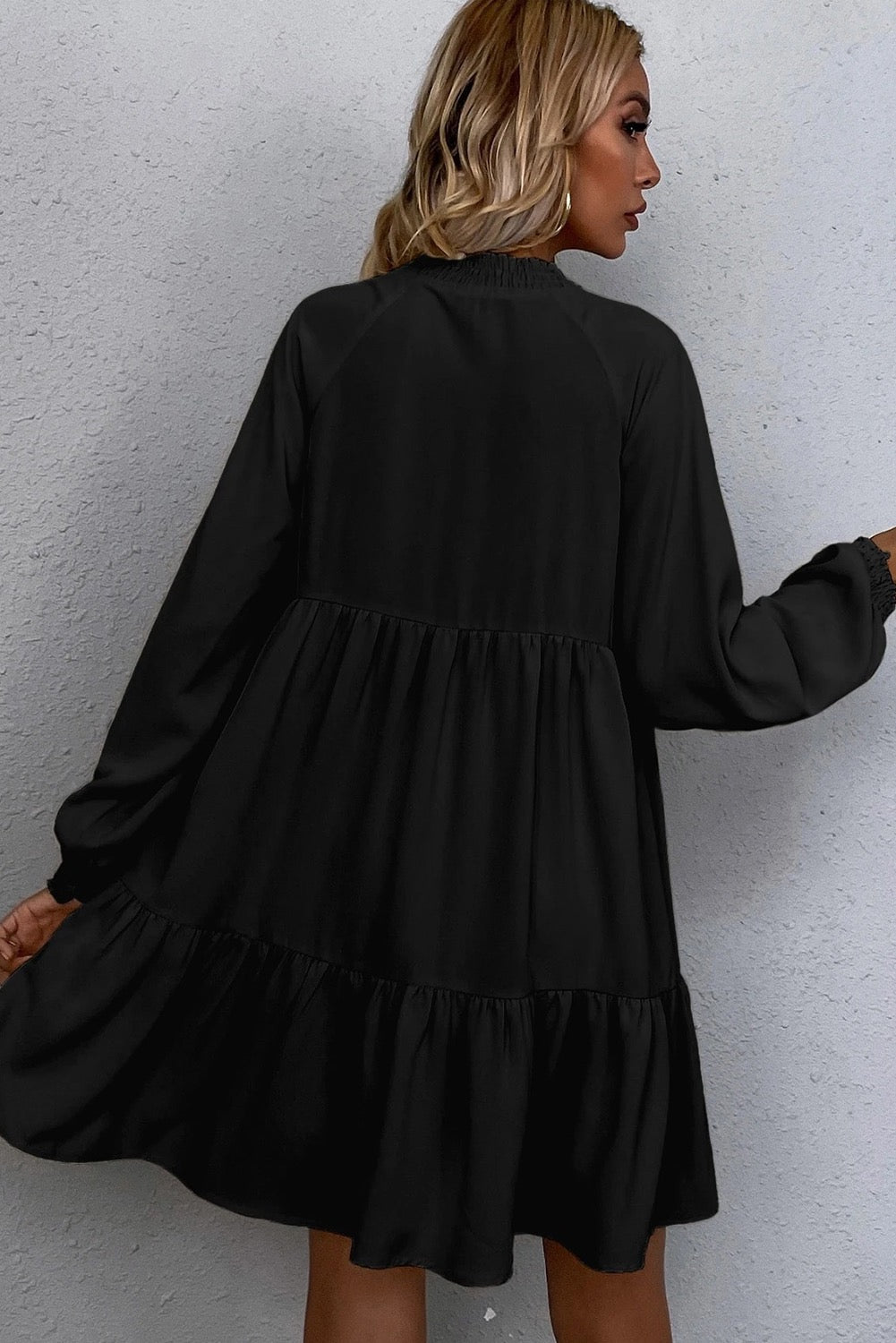 Black Tie Loose Dress