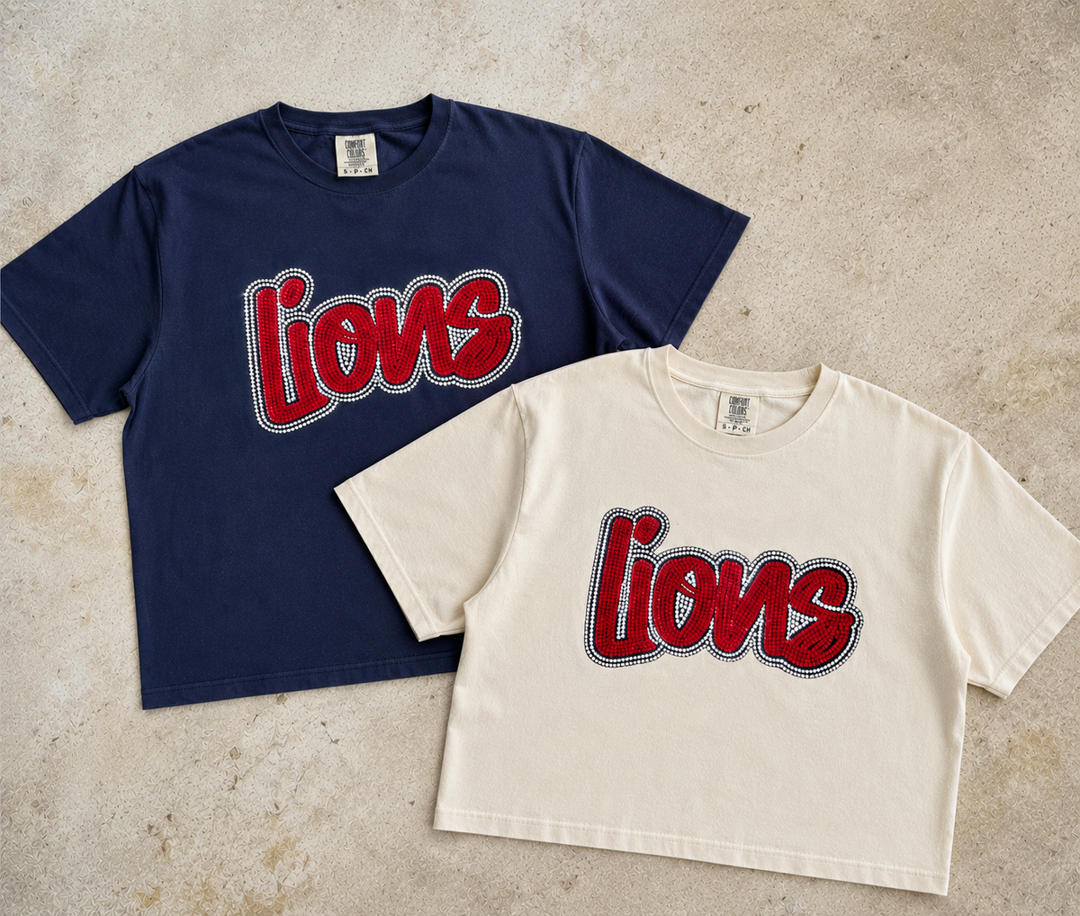 Cursive Mascot Spangle Boxy Tee