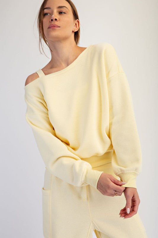 French Terry off the shoulder top