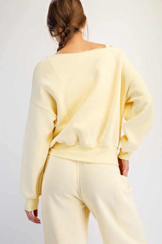 French Terry off the shoulder top