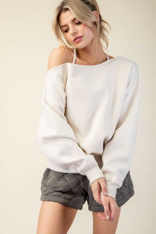 French Terry off the shoulder top