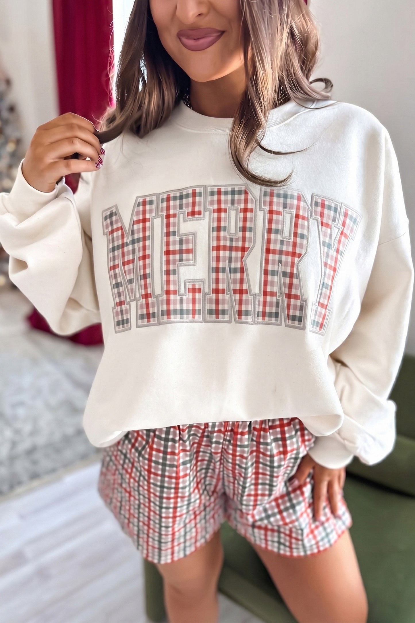 Merry Plaid lounge Set