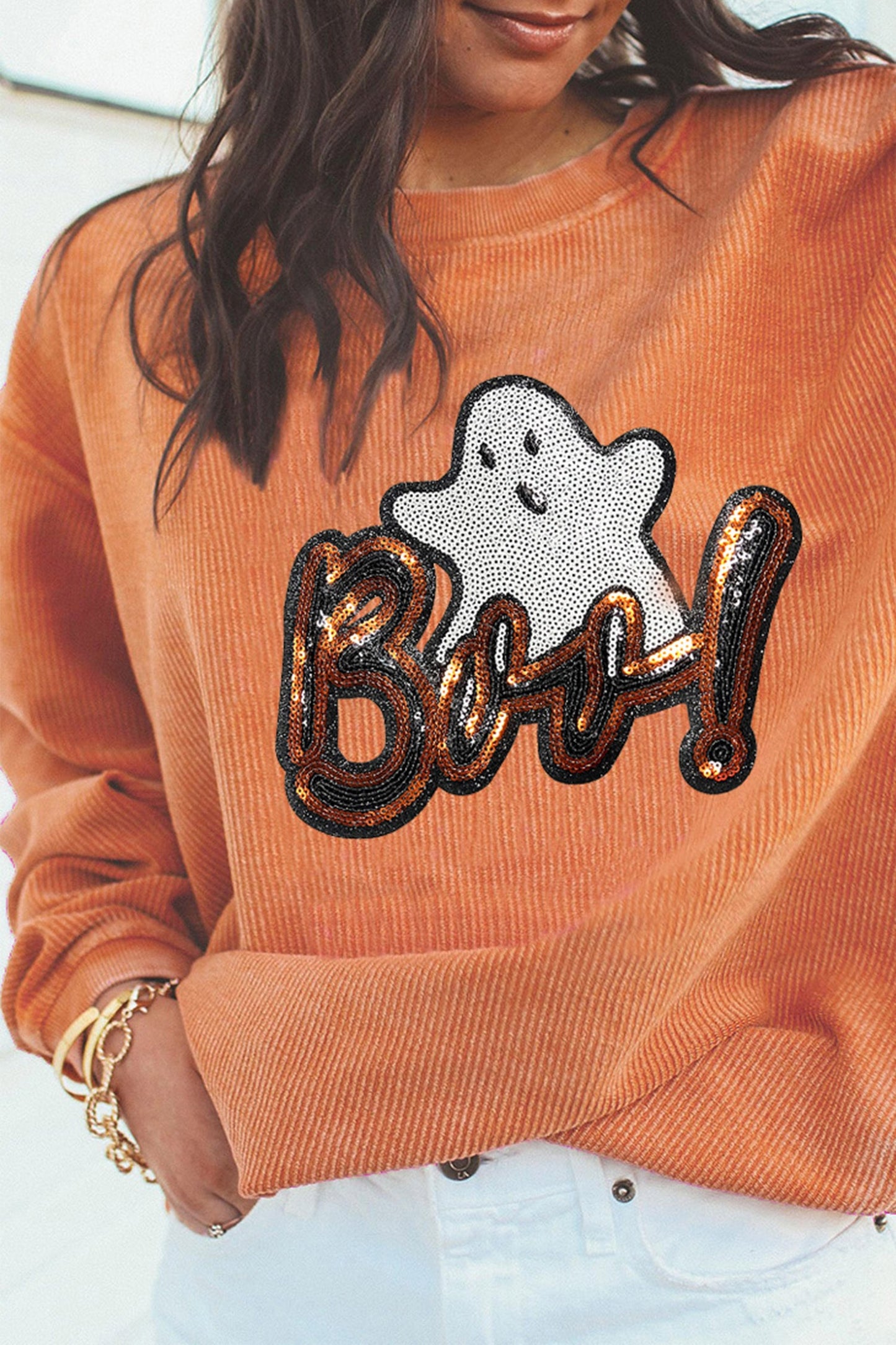 Boo Corded Sweatshirt