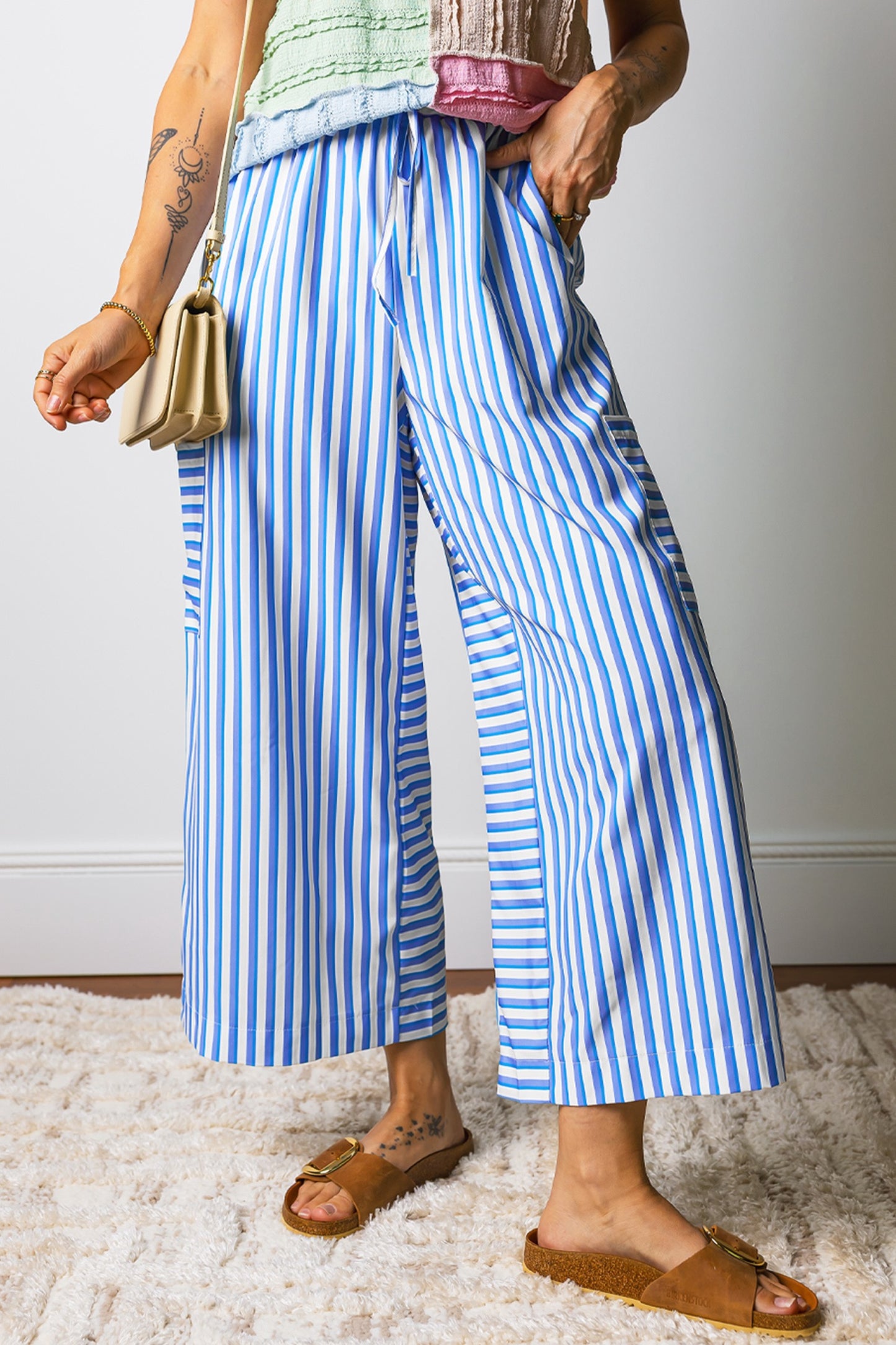 Sky Blue Ankle Pants