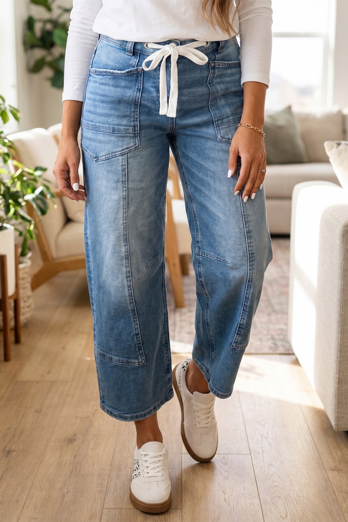 Beau blue ankle length jeans