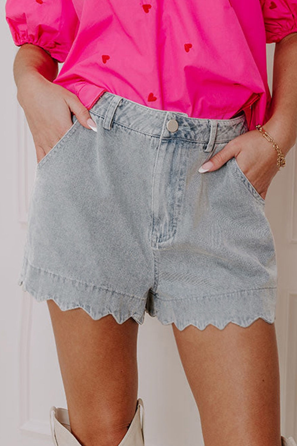 Scallops and Denim Shorts