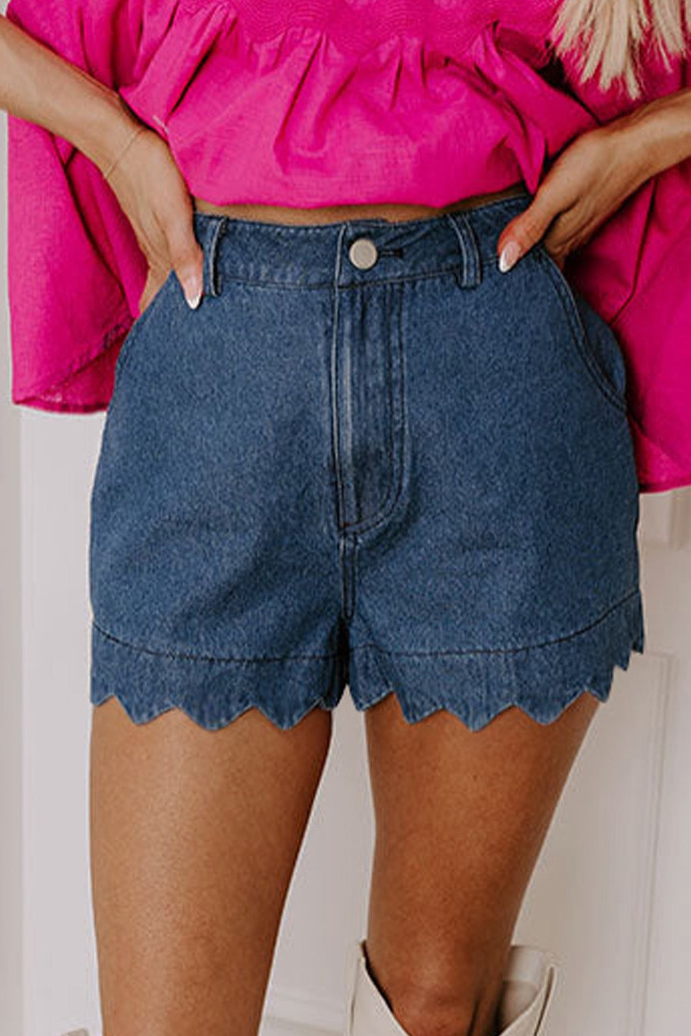 Scallops and Denim Shorts