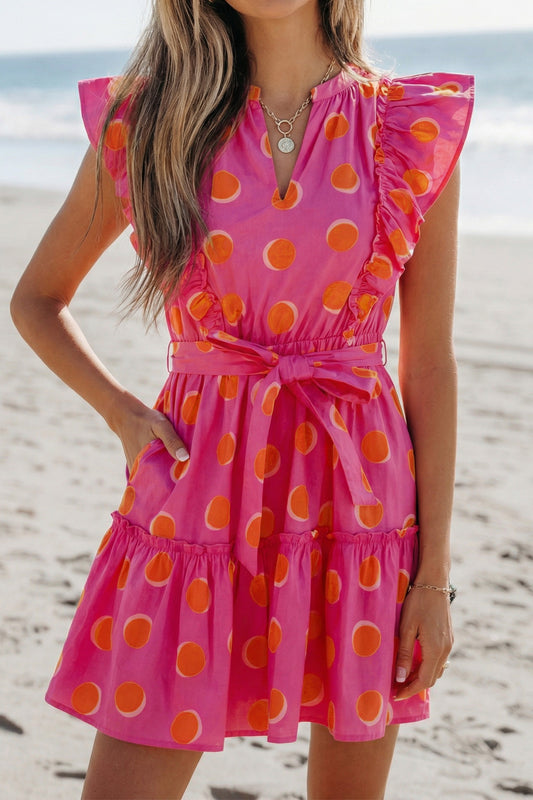Rose Polka Dot Dress