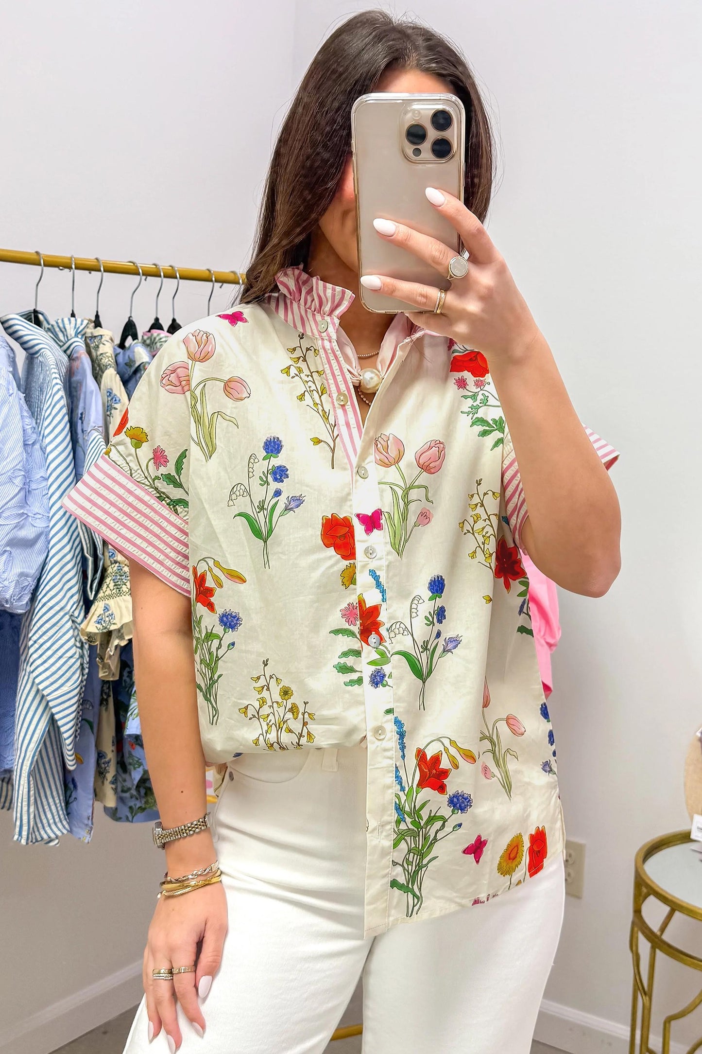 Floral Patchwork Top