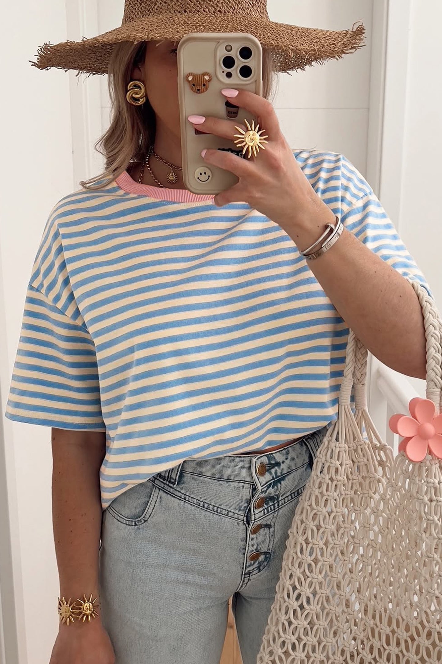 Sky Blue Contrast Top