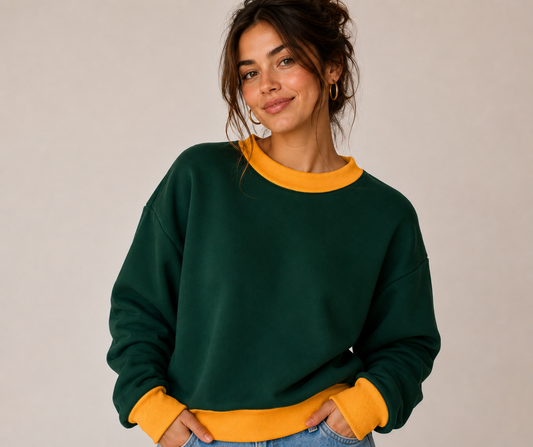Green And Gold Crewneck