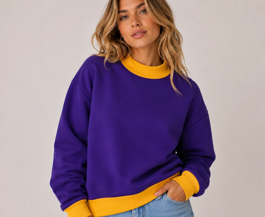 Purple And Gold Crewneck