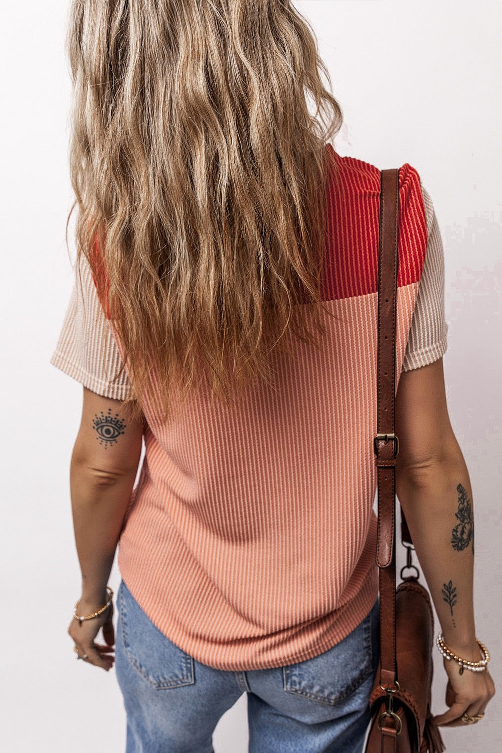 Red Ribbed Top
