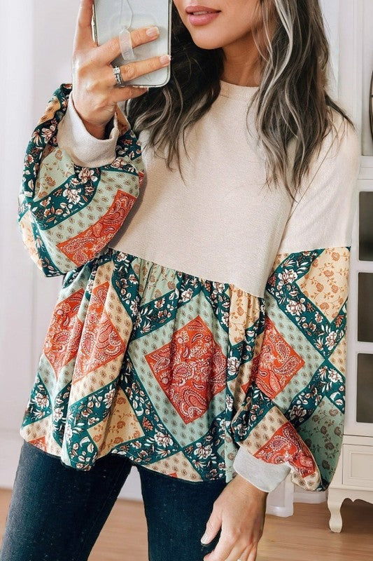 Paisley patchwork top