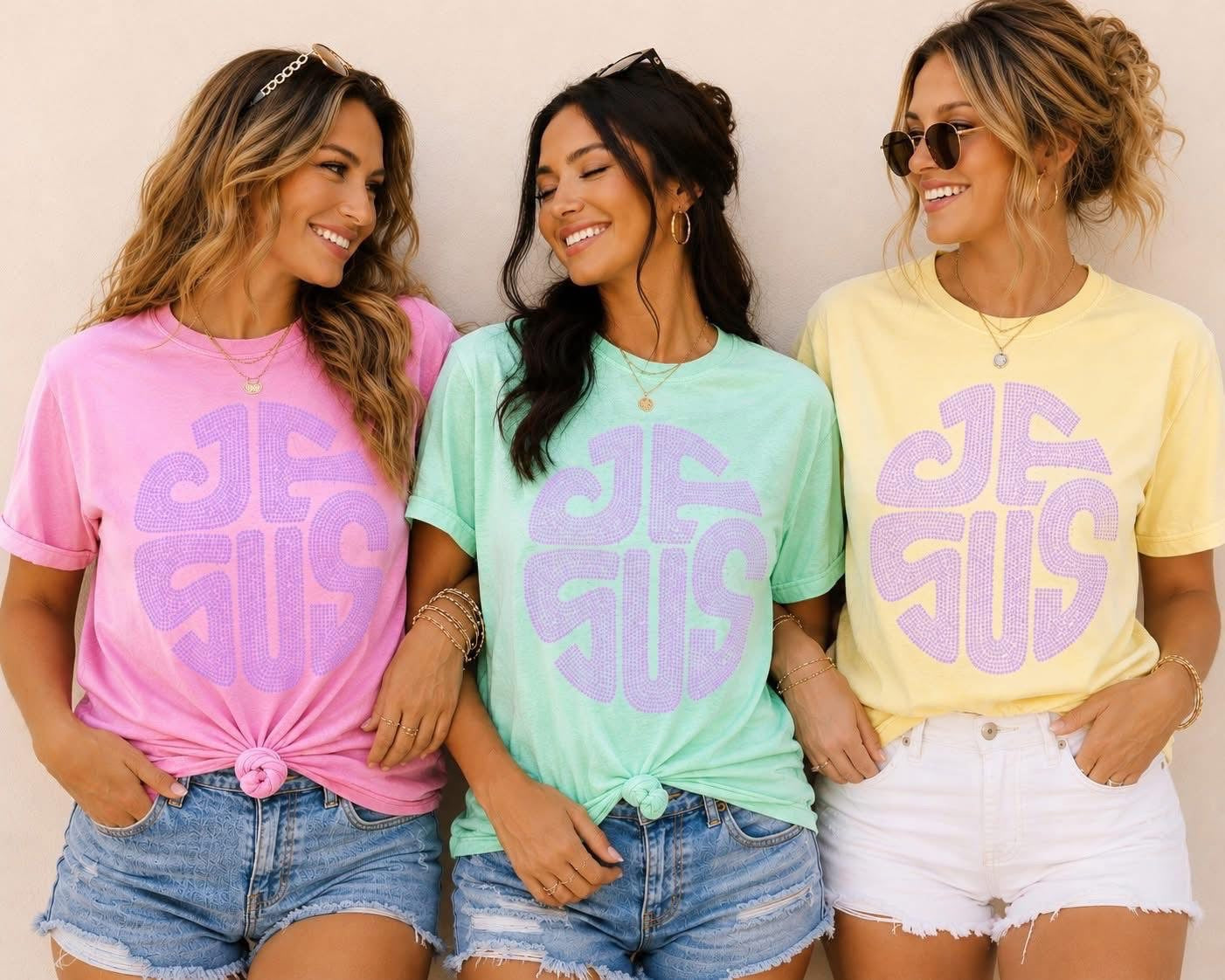 Jesus Handwritten Bling Tee